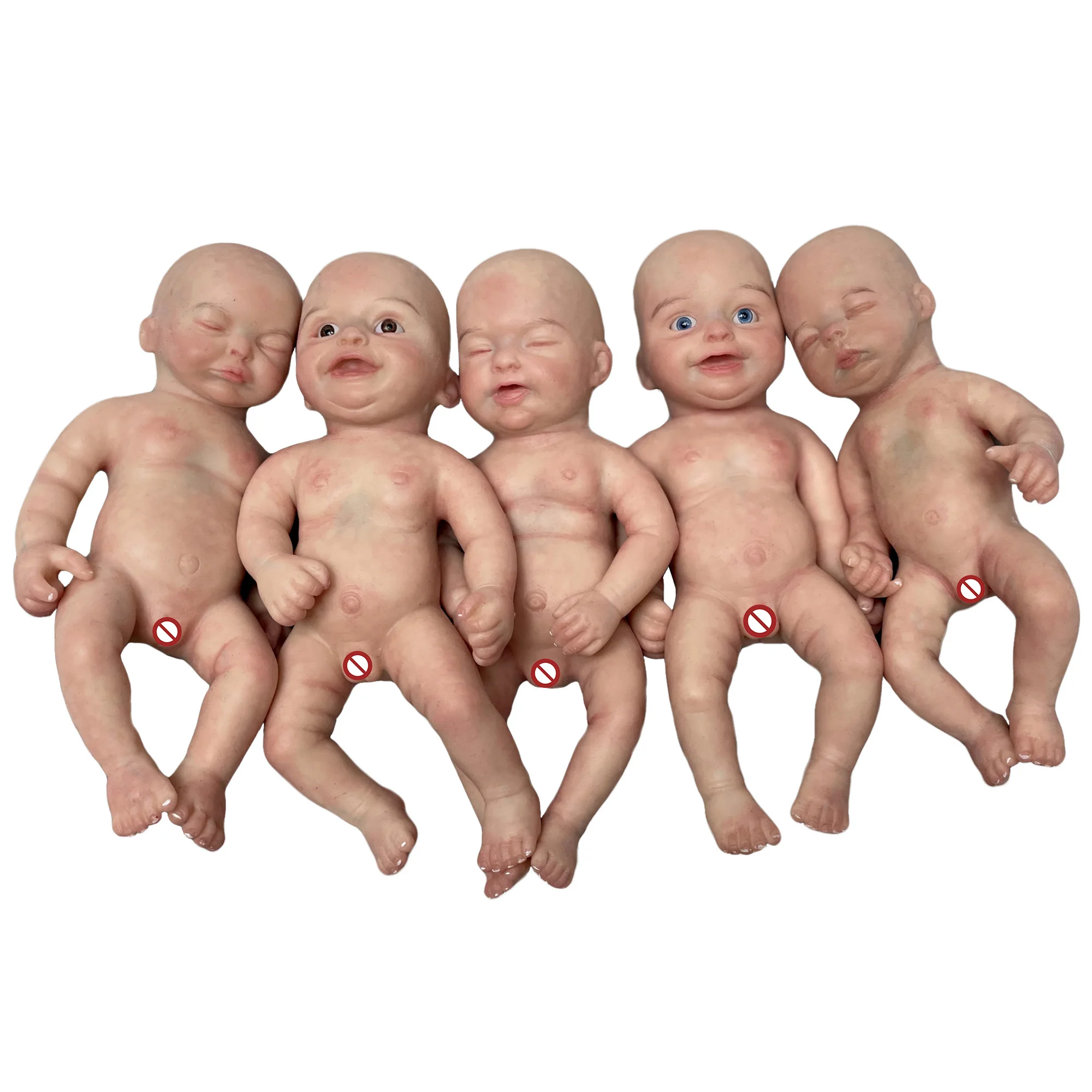 Mini Solid Silicone Bebe Reborn 15cm Full Body Silicone Reborn Dolls Painted and Unpainted Lifelike Bebe DIY Parts Accessory