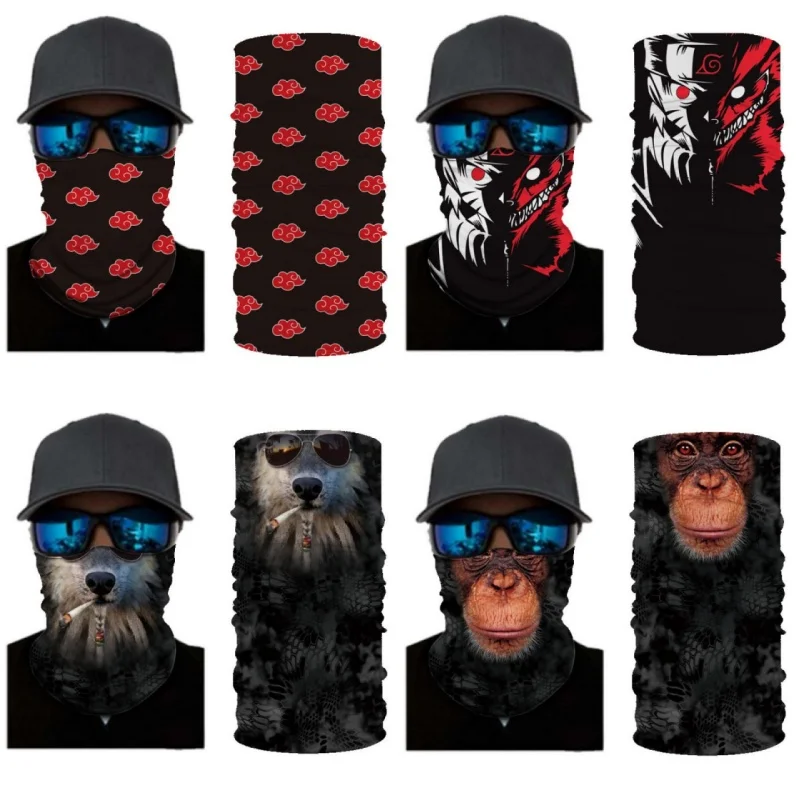 Naruto Uchiha Itachi 3D Magic Seamless Bandanas for Vintage Sports Face Mask Cycling Balaclava Outdoor Retro Head Scarf Male