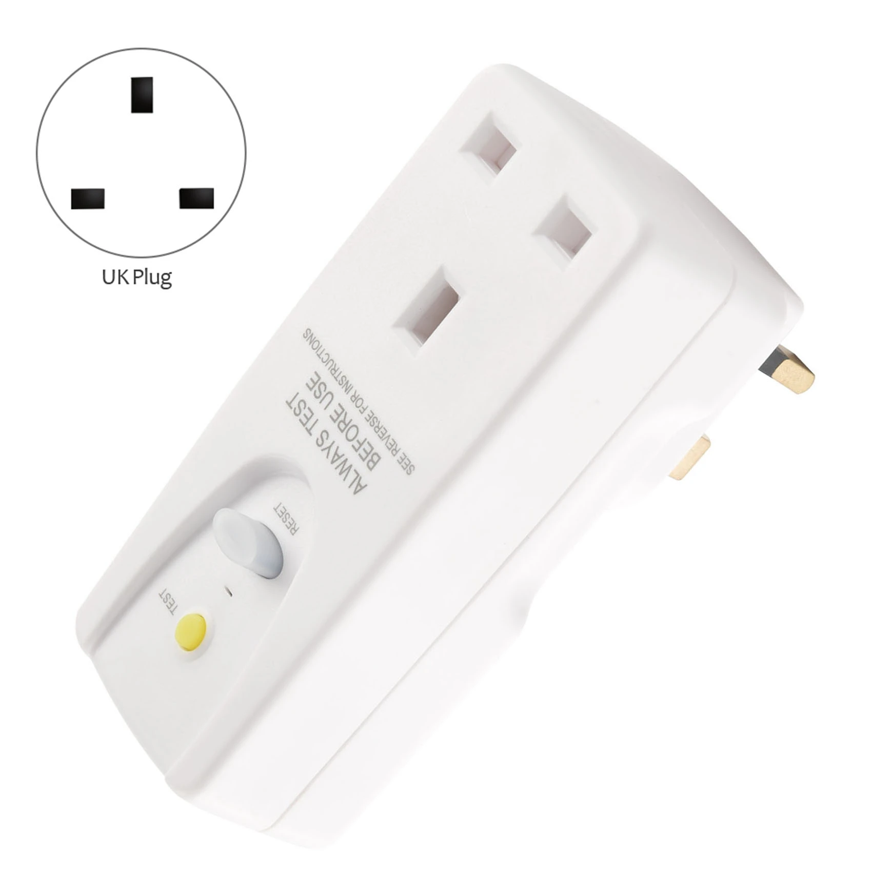 Gfci Proteção contra Vazamento Plug, soquete Rcd, disjuntor em casa, recorte Power Trip, plugue Uk, 13A