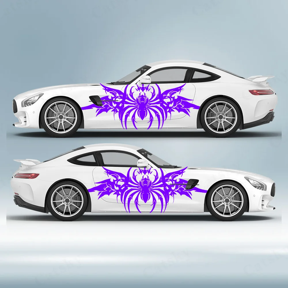 

Красочные линии паука, автомобильные виниловые наклейки, ПВХ, наклейка против царапин, подходит для грузовиков, внедорожников, украшения, автоаксессуары, подарок