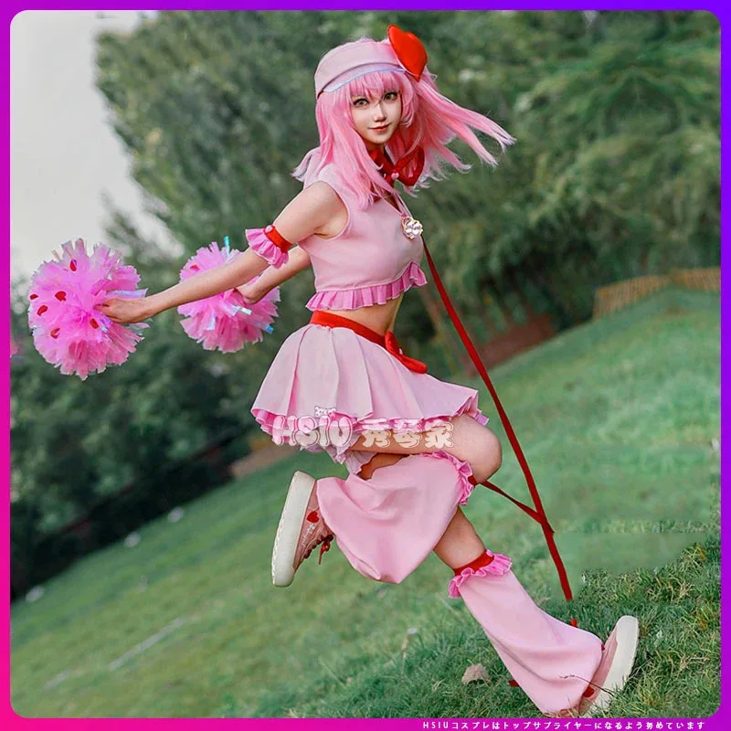 qq28LQAnime Shugo Chara Cosplay Ran disfraz peluca pelo combate batalla uniforme rosa traje corazón sombrero mujer niñas fiesta de Halloween