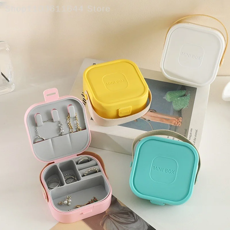 

Mini Jewelry Storage Box Portable Home Travel Earrings Necklace Storage Case For Women Ring Organizer