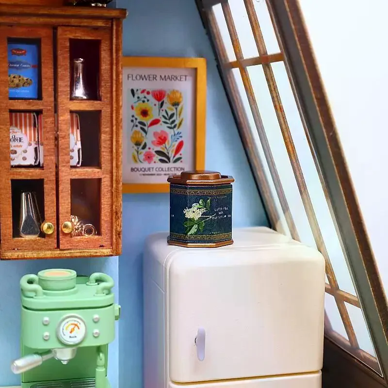 1 szt. 1:12 Domek dla lalek Puszka na kawę Puszka na herbatę Model Symulacja Element Dekoracyjny Miniaturowe Zabawki 16mm Akcesoria Meblowe do Domku dla Lalek