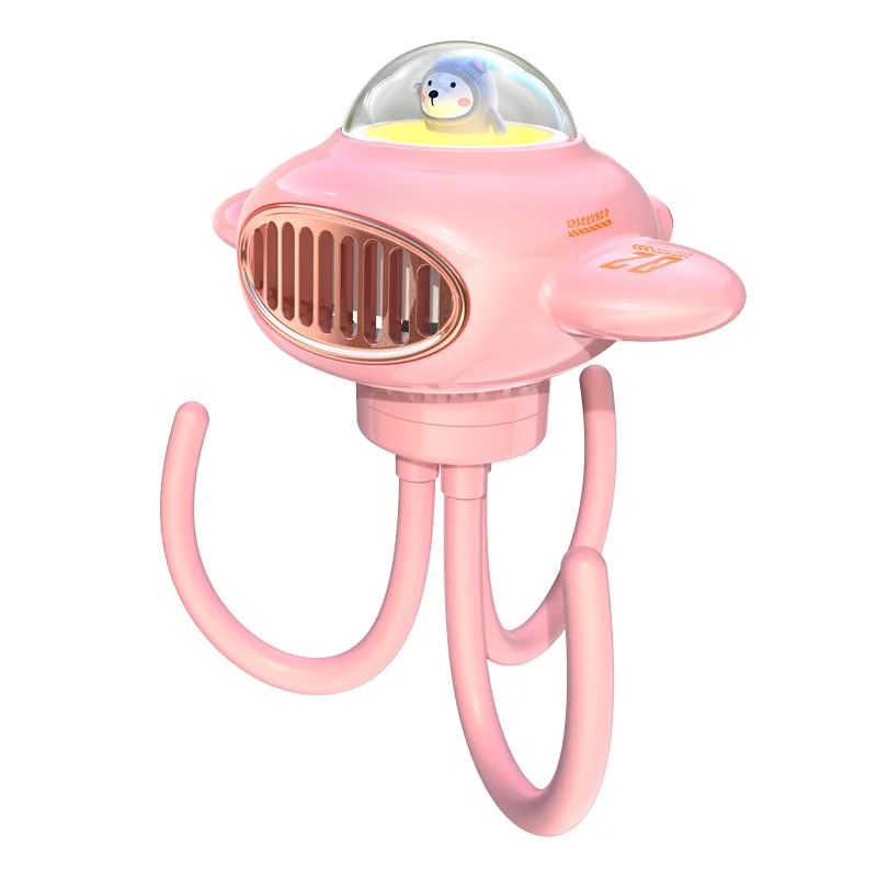 Baby Stroller Fan, Bluetooth Speaker, Spacecraft Mosquito Repellent, Shaking Head Clip, Silent Mini Handheld Fan