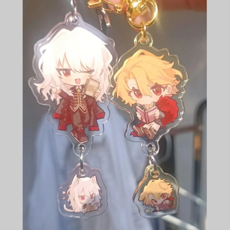 Limbus Company-llavero acrílico Don Quijote para mochila escolar, colgante de personaje de Anime, adorno de colección, juguete exquisito de alta calidad