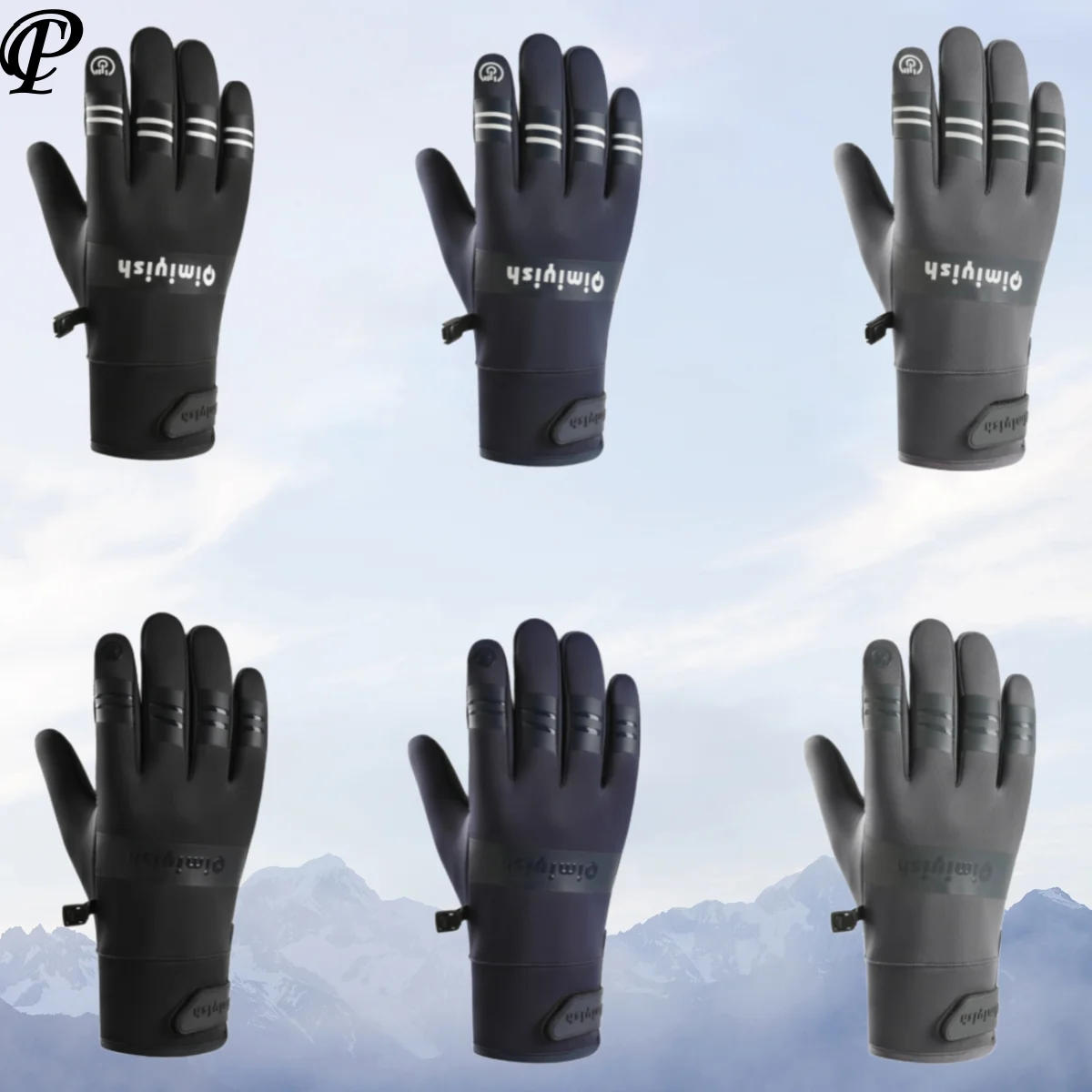 

Outdoor Winter Cycling Gloves Men Warm Electric Bike Driving Motorcycle Waterproof Thermal guantes mtb Ski Outdoor Sports Guants