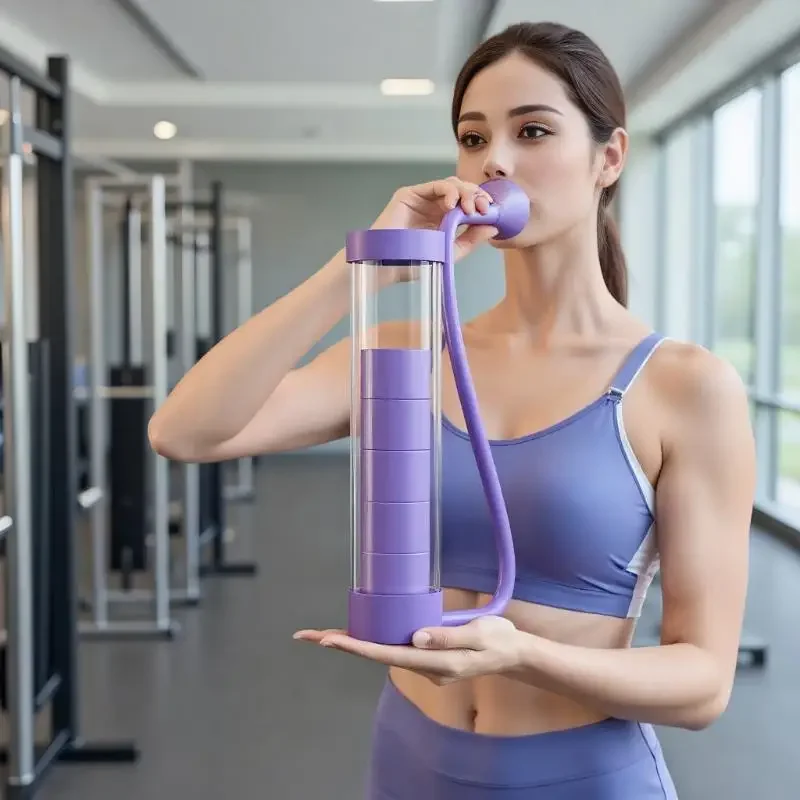 Durable Exercise Dumbbell for Core Training; Lung Enhancement Breathing Device Perfect for Adults