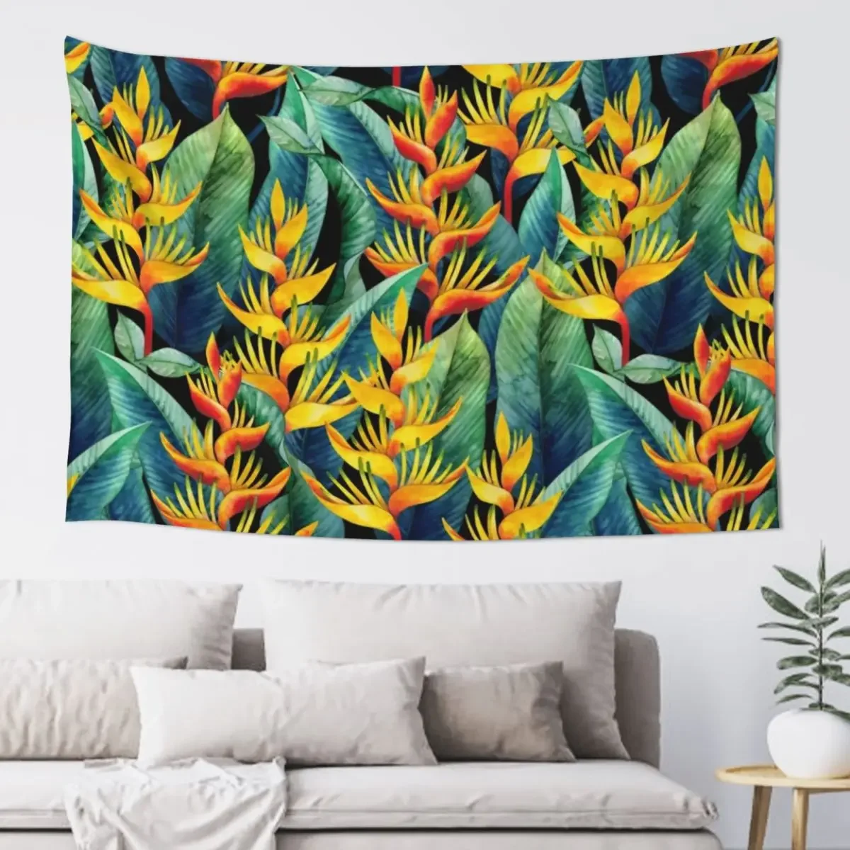 

Watercolor heliconia Tapestry Home Decoration Room Decorations Aesthetics Aesthetic Room Decor Korean Tapestry