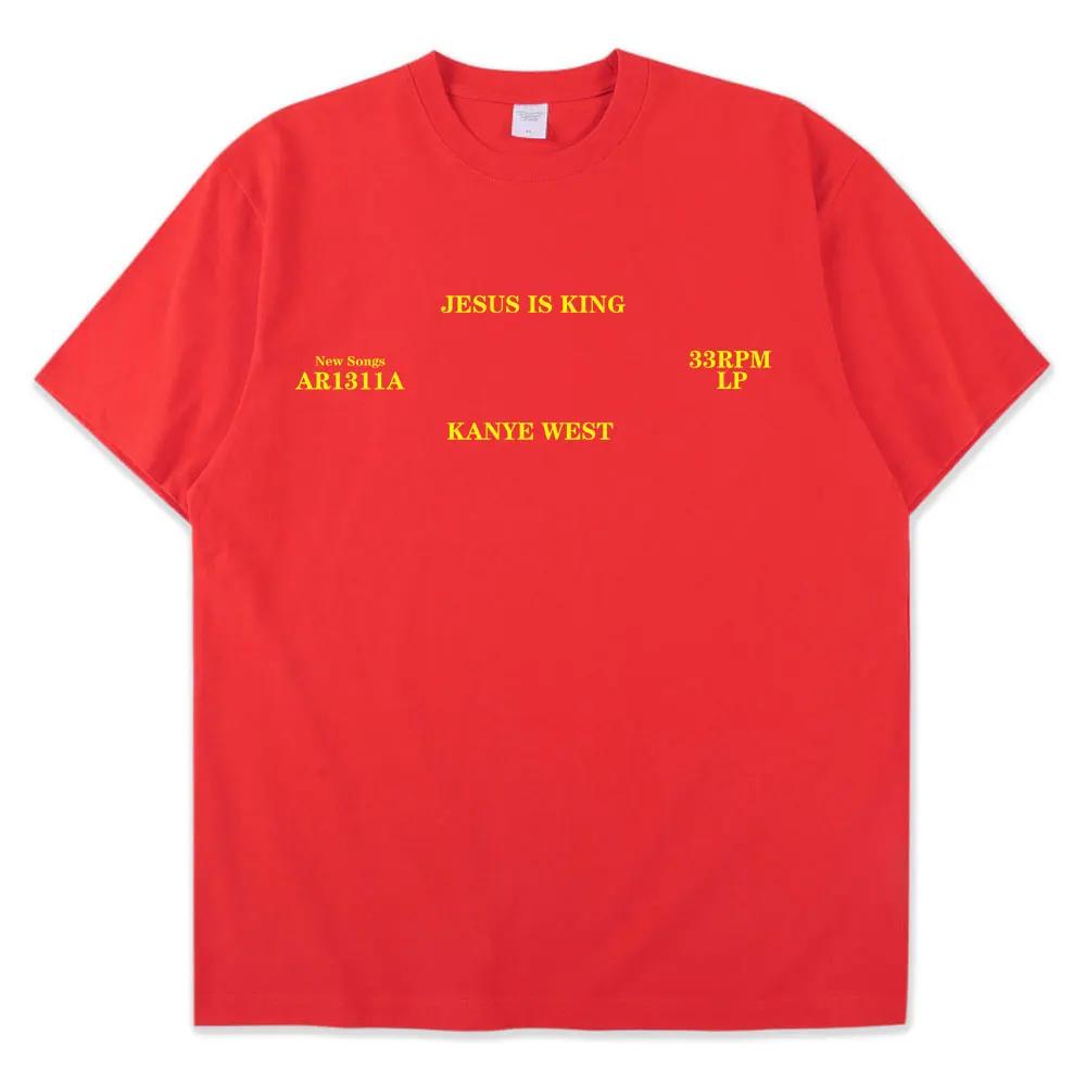 Kanye West T-Shirt Jesus Is King Bedrucktes T-Shirt für Männer und Frauen Baumwolle Locker Lässig Kurzarm T-Shirt Herren T-Shirt Herrenbekleidung – Detail 8