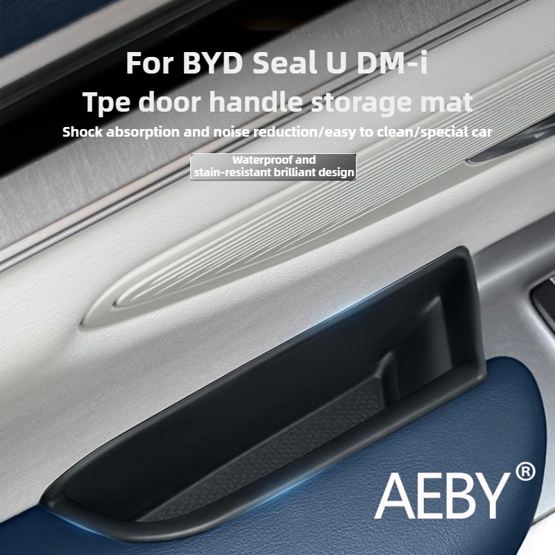 

AEBY For BYD Seal U DM-i 2020-2025 Car Door Storage Box, Waterproof Elastic Door Pocket Organizer, Car Interior Accessories