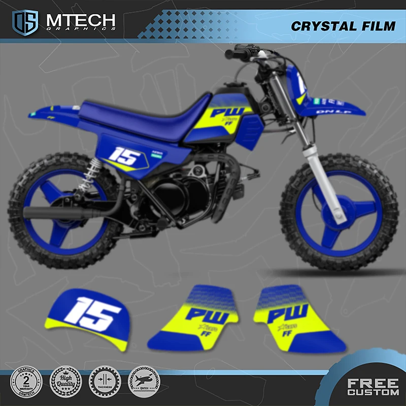 

DSMTECH Graphics Backgrounds Decals Stickers kits for Yamaha PW50 PW 50 PIT Bike All Years Motocycle Customize Protector 003