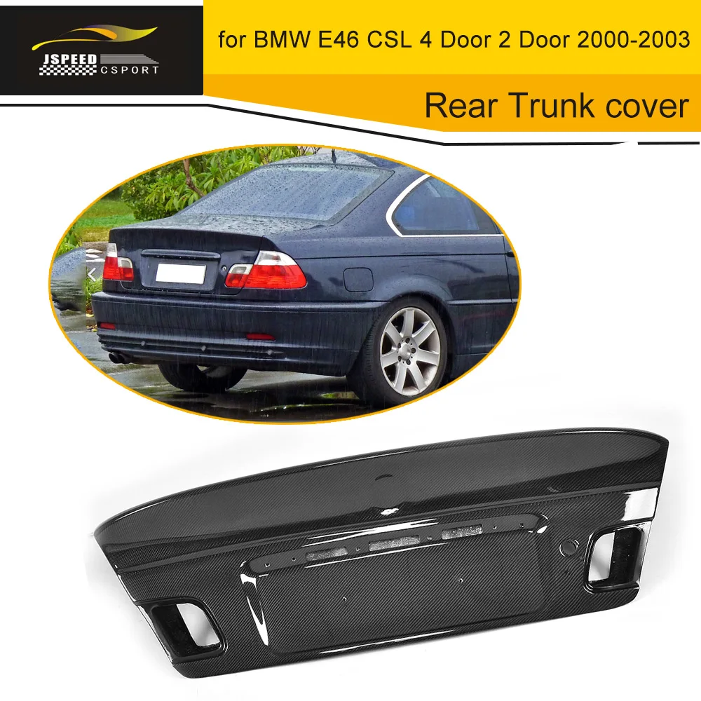 3 Series Carbon Fiber Racing Rear Trunk for BMW E46 CSL 4 Door 2 Door Only 2000 2001 2002 2003 Coupe Sport Lightweight