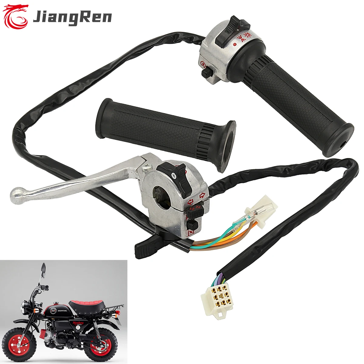 Motorcycle Right and Left Handlebar Switch and 22mm Handle Grips For Honda Z50 Z50A Z50J Z50R Mini Trail Monkey Bike Parts