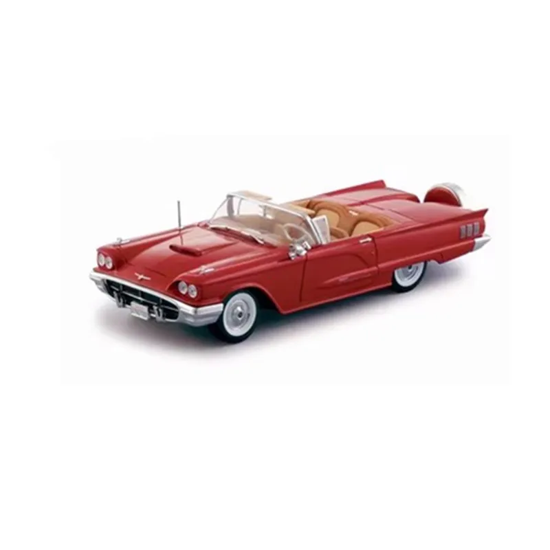 1:18 scala Thunderbird 1960 Classic Muscle Retro Car Model Metal Diecast Alloy Toy Vintage Vehicle Collection Decoration Display