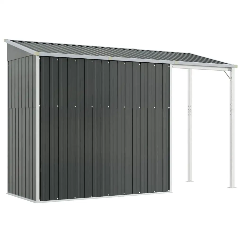Garden Shed Anthracite Galvanized Steel Plastic Large Storage