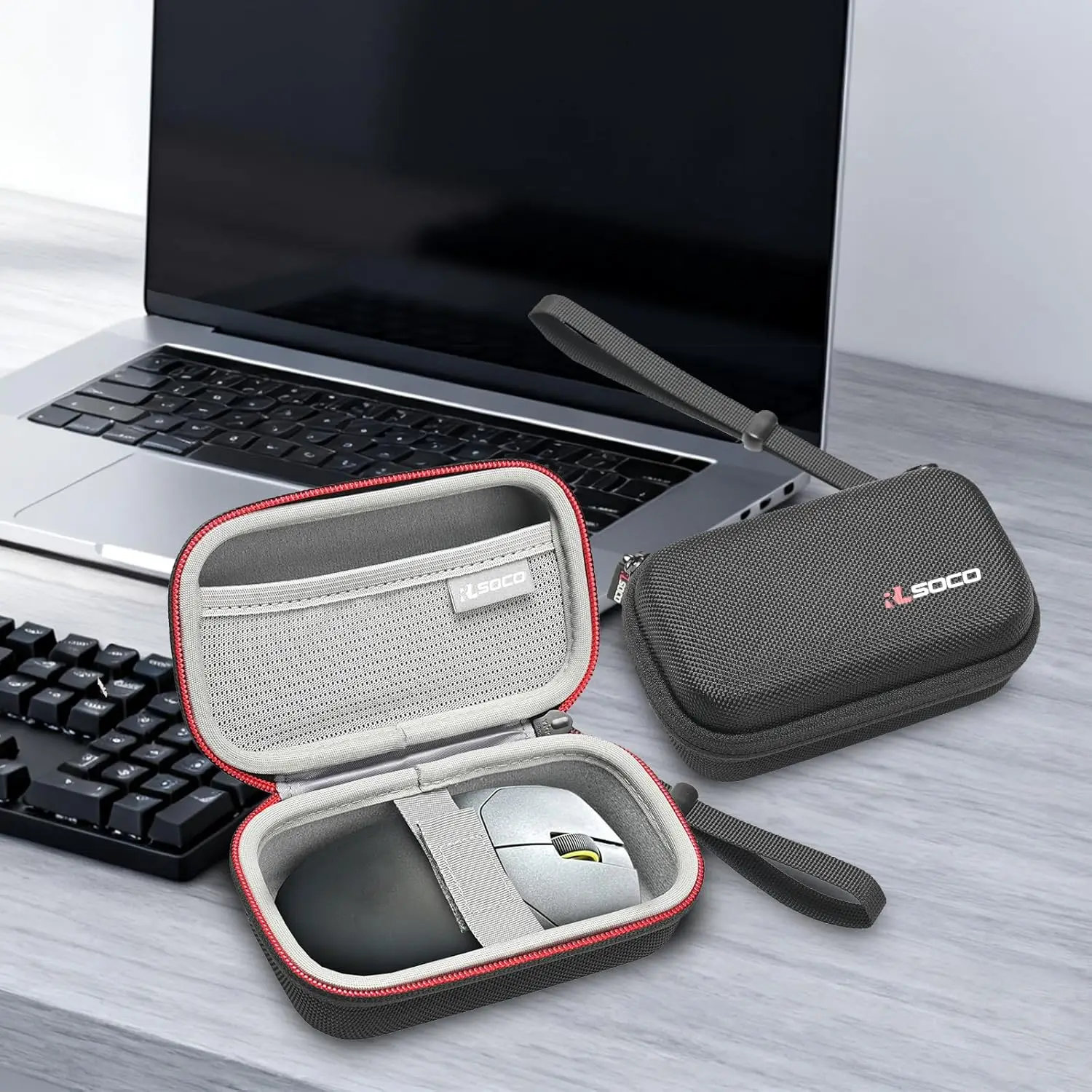 Étui rigide de souris de voyage pour Corsair Sabre V2 PRO, Protection, lanière de souris de jeu sans fil pour souris, accessoires rigides
