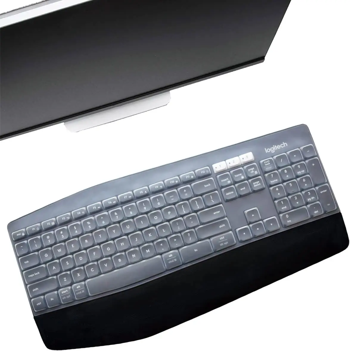 Keyboard Cover for Logitech MK850 MK825 Wireless Keyboard, Logitech MK850 MK345 K345 Keyboard Skin Protector - Clear
