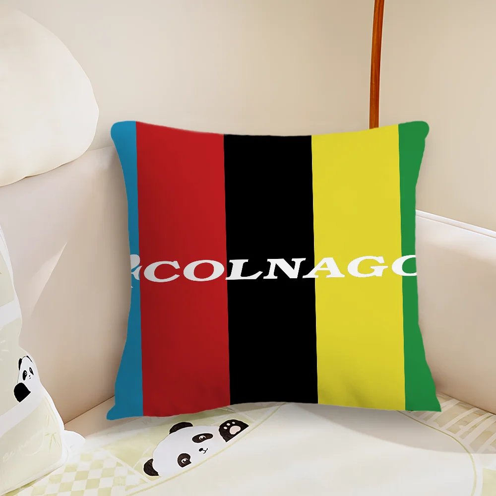 سباق C-ColnagoS دراجة شعار غطاء الوسادة غرفة المعيشة اللوح الأمامي مكتب وسادة غرفة نوم وسادة أريكة قيلولة الوقت كيس وسادة