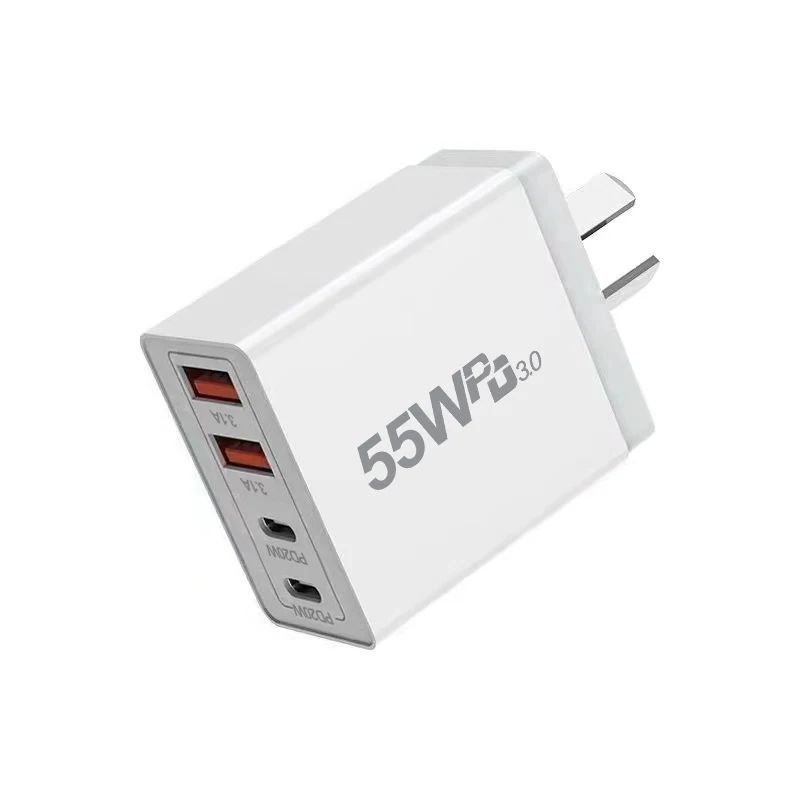 New Universal 55W  fast charging 4Ports Dual PD Type C USB Wall Charger US Power Adapters For Iphone  Ipad Universal  Xiaomi LG image 6