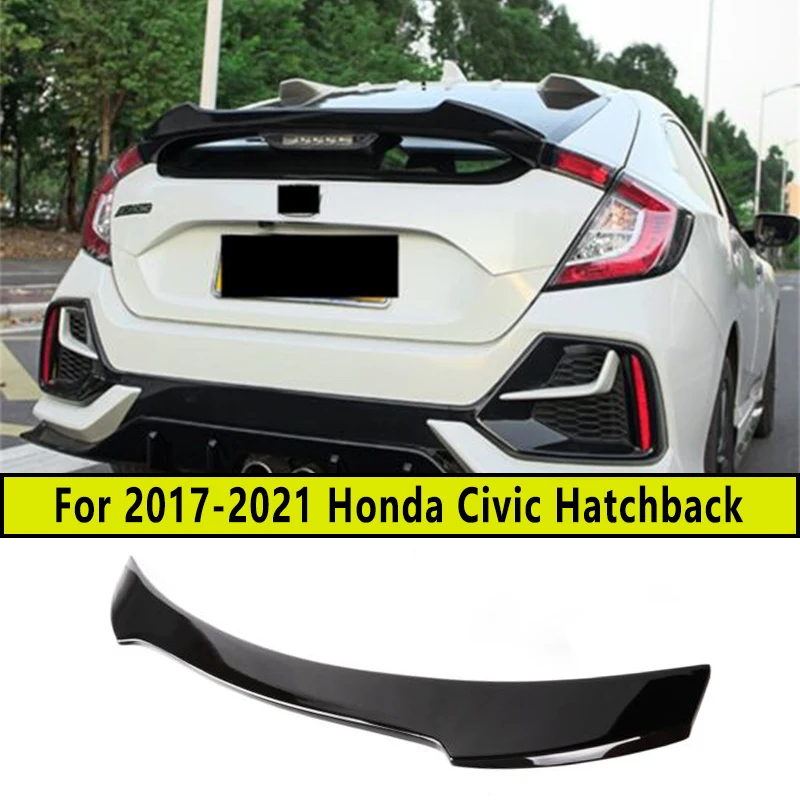 

For Honda Civic Hatchback 2017-2021 Tailgate Middle Spoiler ABS Rear Trunk Spoiler Lip Tail Wing Rear Styling Kits Accessories