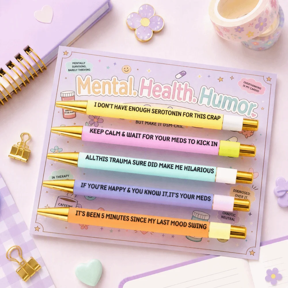 Presents Funny Ballpoint Pens Uplifting Inspirational Positive Affirmation Pens Encouraging Mental Health Pens Journaling