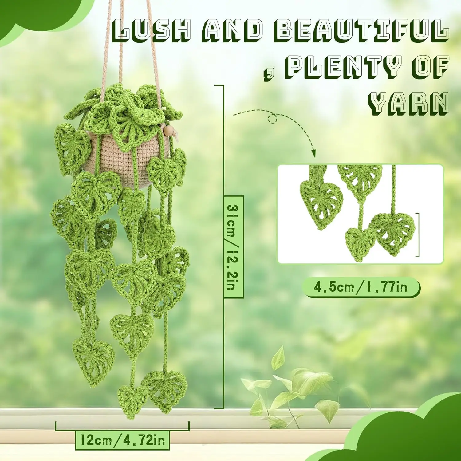 MIUSIE مجموعة الكروشيه للمبتدئين معلقة أصائص زرع الكروشيه كاتب كيت مع خطوة بخطوة فيديو تعليمي مجموعة الكروشيه الكاملة