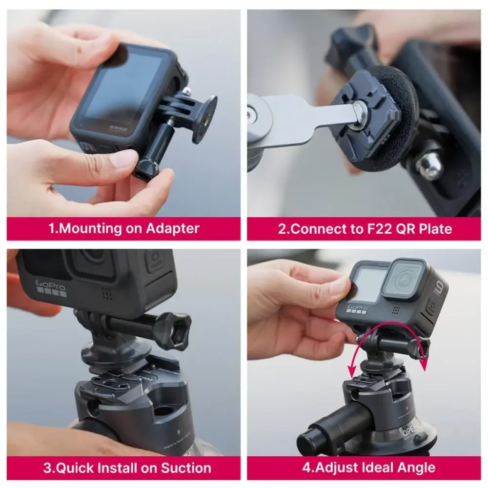 

Крепление-держатель FALCAM F22&F38 2567/2568/2822 с быстрым креплением на присоске для камер GoPro и DSLR