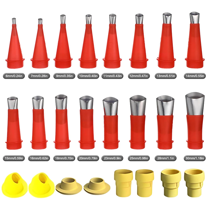 22szt Dysza uszczelniająca ze stali nierdzewnej Uszczelniacz silikonowy Akcesoria do narzędzi wykańczających do kuchni Łazienka Narożnik