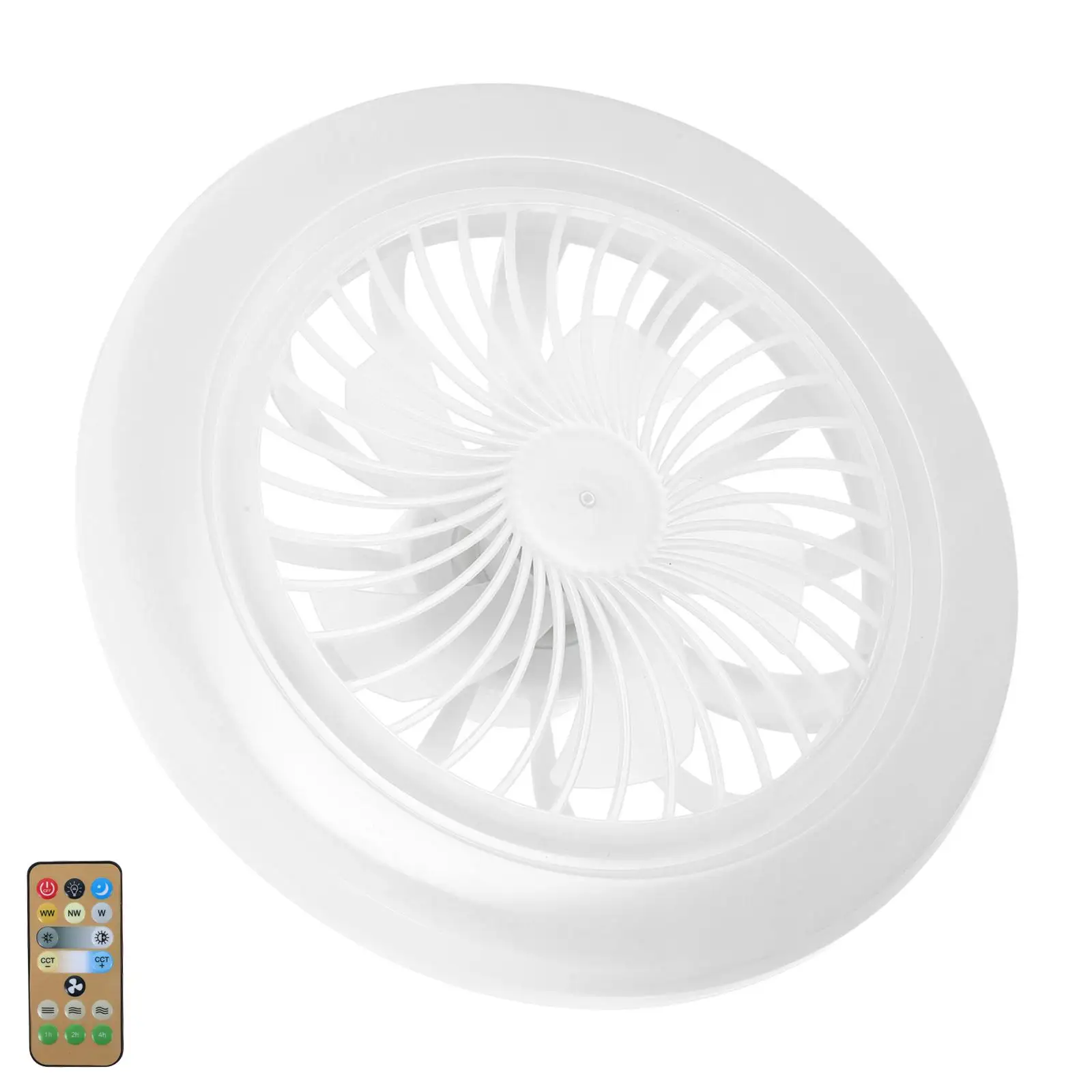

Small Fan Light E27 Socket LED Bulb Quiet Adjustable Remote Home Bedroom Lighting Fittings Hallway Ceiling Kitchen