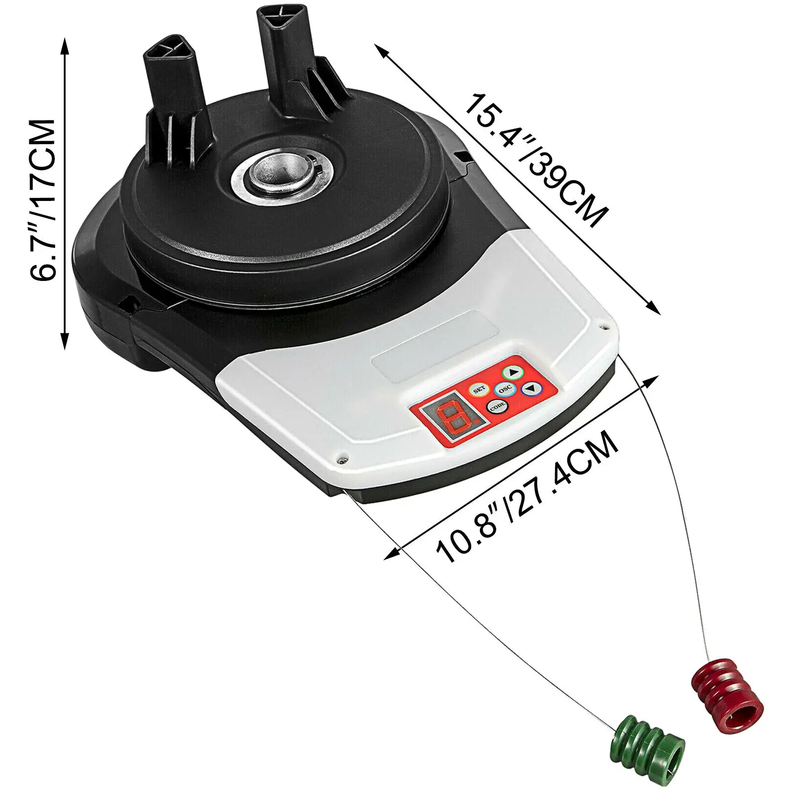 Garage Roller Door Opener, 800 N Lift Force 164 ft Remote Control, 110V Electric Roller Gate Opener, Auto Garage Roller Gate Opener Kit with 2 Remote, Apply for Garage Store