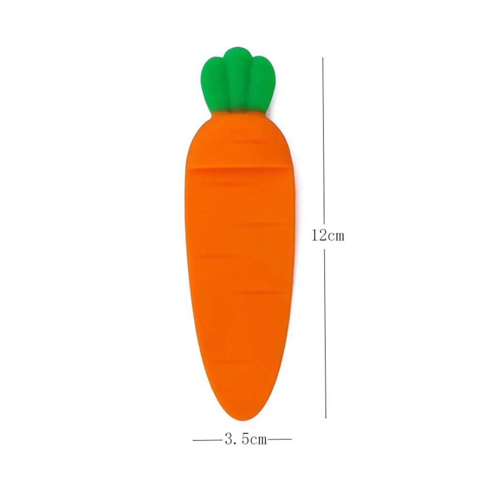Cute Creative Gift DIY Silicone For Kids Office Stationery School Supplies 3D Stereo Book Marks Carrot Bookmark