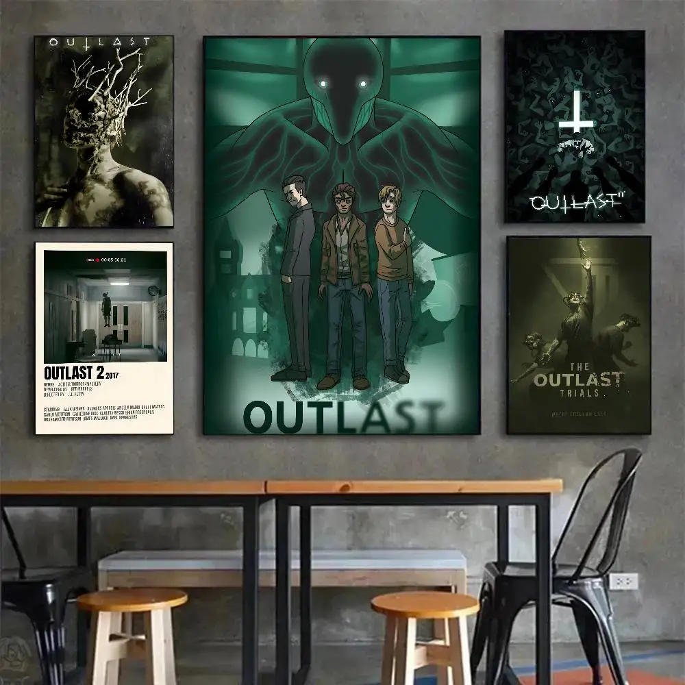 الكلاسيكية لعبة الرعب O-Outlast شعبية المشارك قماش اللوحة المشارك مع يطبع غرفة نوم المنزل غرفة المعيشة الديكور هدية