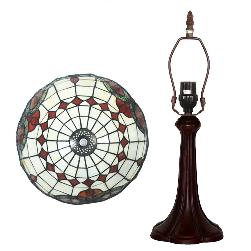 مصباح بجانب السرير لغرفة المعيشة وغرفة النوم وغرفة الدراسة على الطراز الباروكي مقاس 12 بوصة