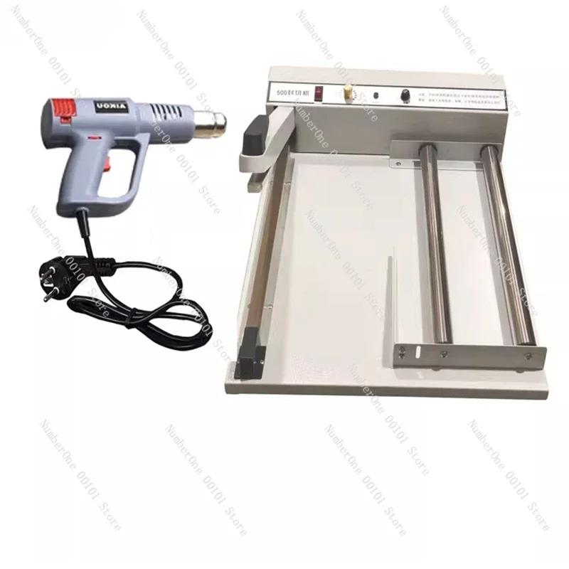 220V sealing, cutting and shrinking machine, POF film plastic bag sealing machine with hot air gun and a roll of POF film packag