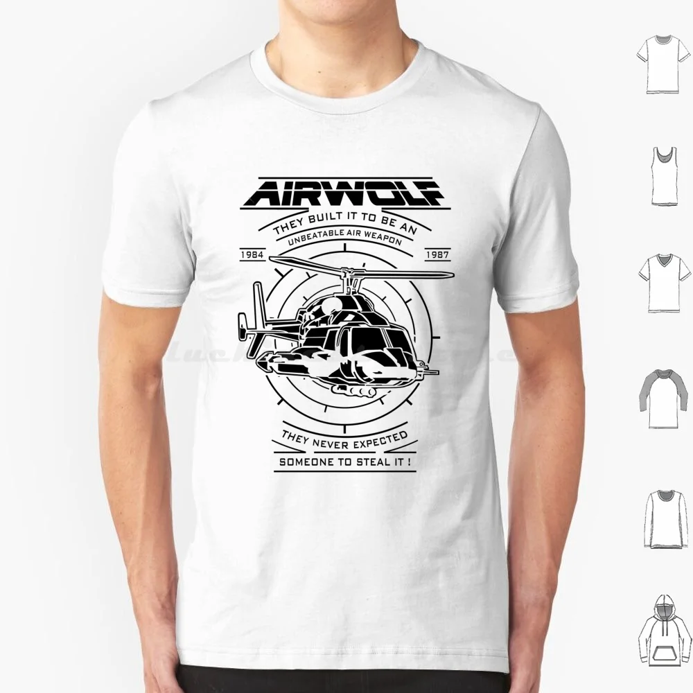 Airwolf 1987 T Shirt Cotton Men Women Diy Print Airwolf 80S Helicopter Knight Rider Retro A Team Eighties Kitt Street Hawk Tv