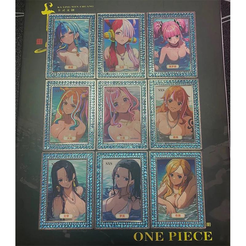 Anime ONE PIECE Rare SXS SXW NS HJS Shiny Rhinestone Game Cards Vivi Uta Hancock Zabawki dla chłopców Karta kolekcjonerska Prezent urodzinowy