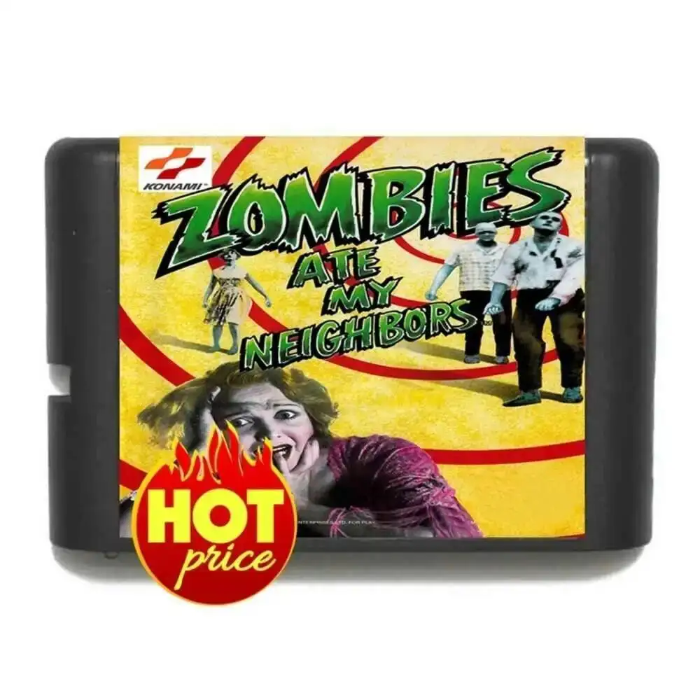 Nueva llegada, Zombies Ate My Neighbors, tarjeta de juego MD de 16 bits para Sega Mega Drive para Genesis