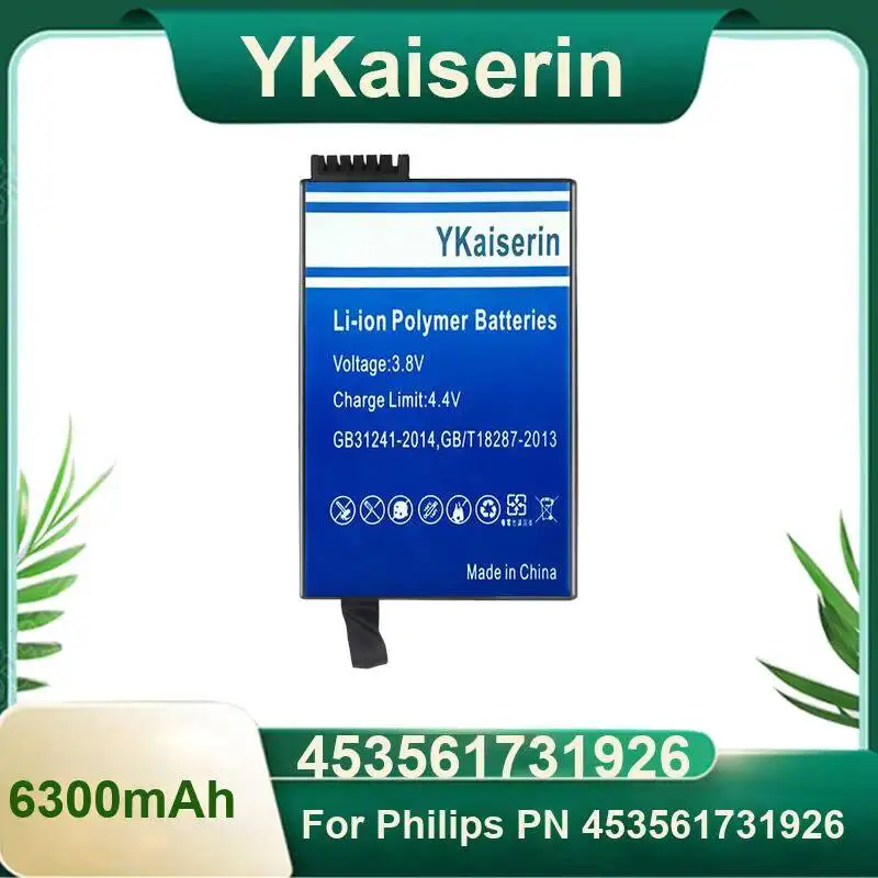 Медицинский аккумулятор для оборудования Philips, PN 453561731926, 6300 мАч, высокая производительность.