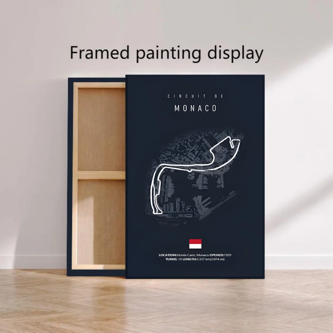 F1 Imola Monaco Circuit، Formula One Wall Art، ملصق مطبوع على القماش عالي الدقة، مناسب للمنزل، غرفة المعيشة، ديكور الغرفة