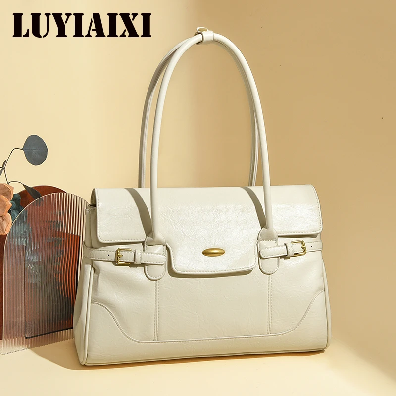 Large Capacity Tote Bag New Luxury Women's Shoulder Bags Underarm Bolsas Casual Fashion style PU Material Ladies Shoulder Sac