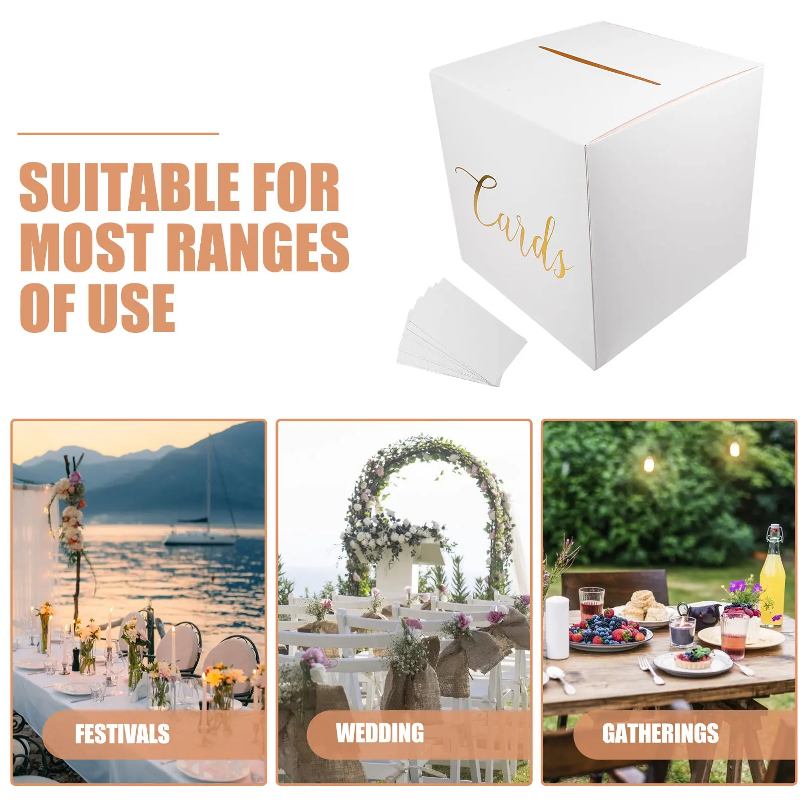 

1 set 1 Set Wedding Card Box Rustic Wooden Design For Cards Envelopes Gifts Money Keepsake Storage Wedding Birthday Graduation