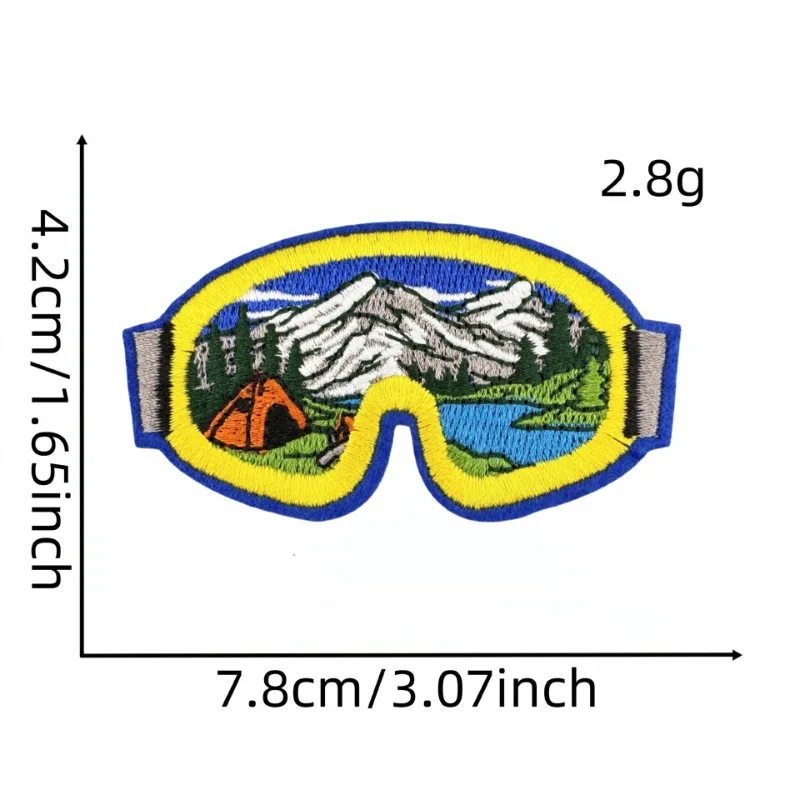 في الهواء الطلق مشهد خيمة للتنزه سيرًا على الأقدام المعسكر الحديد على خياطة شارة مطرزة بقع DIY بها بنفسك تي شيرت قبعة ظهره الملابس يزين ملصق #6