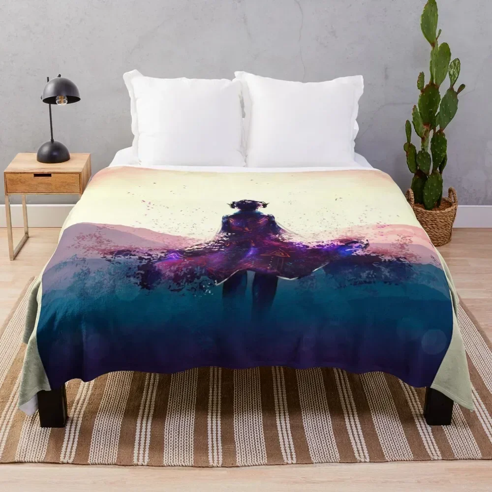 

Mollymauk purple dress Throw Blanket Multi Purpose Soft Warm Blanket for Home Travel