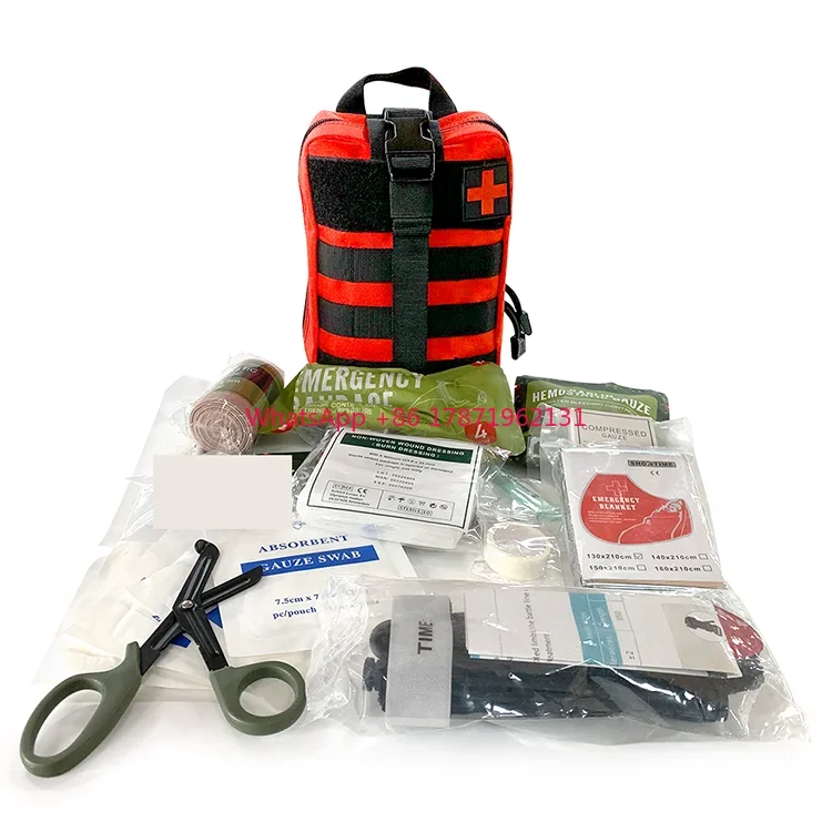 Risenmed manufacture outdoor camping survival first aid products  ifak kits bag waterproof oxford cloth