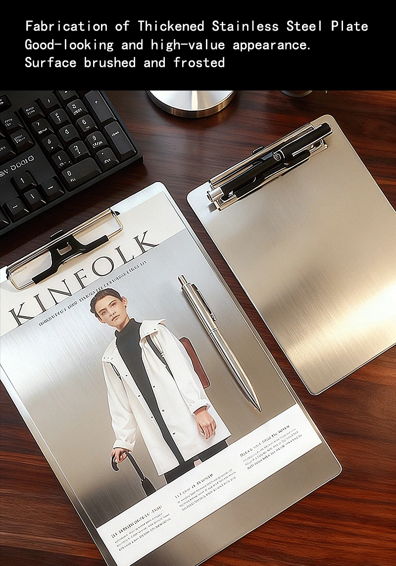 Stainless Steel Folder with Writing Board description 8