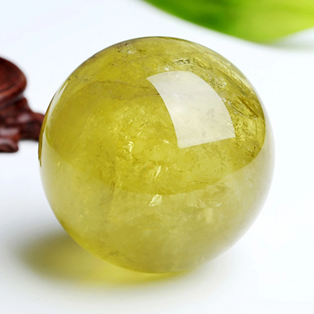 Natural Crystal Citrine Ball Quartz Massage Polished Reiki Healing Exquisite Room Decor Ore Souvenirs Crystal Sphere Ball 4-7cm
