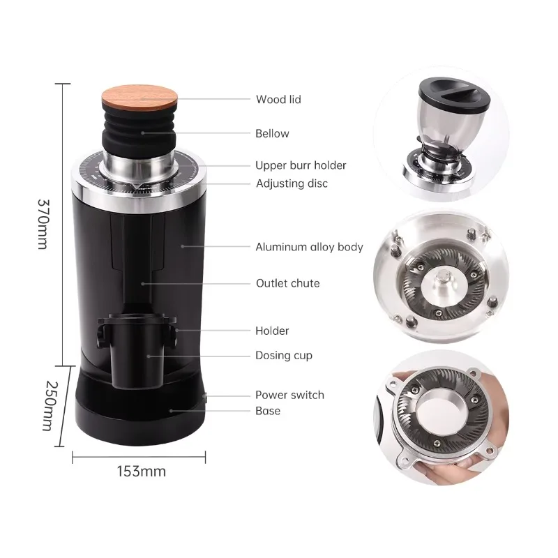 

Large Commercial Coffee Grinder 83mm Flat Burr DF83 Gen2 Professional Coffee Mill CE Certified Espresso French Press Cold Brew
