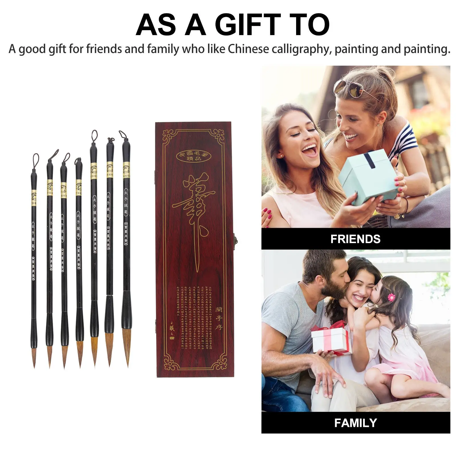 1Set Wolf Hair Calligraphy Brush Pen Set Sturdy Smooth Writing Non-Shedding for Beginners Advanced Learners Watercolor Painting view 6