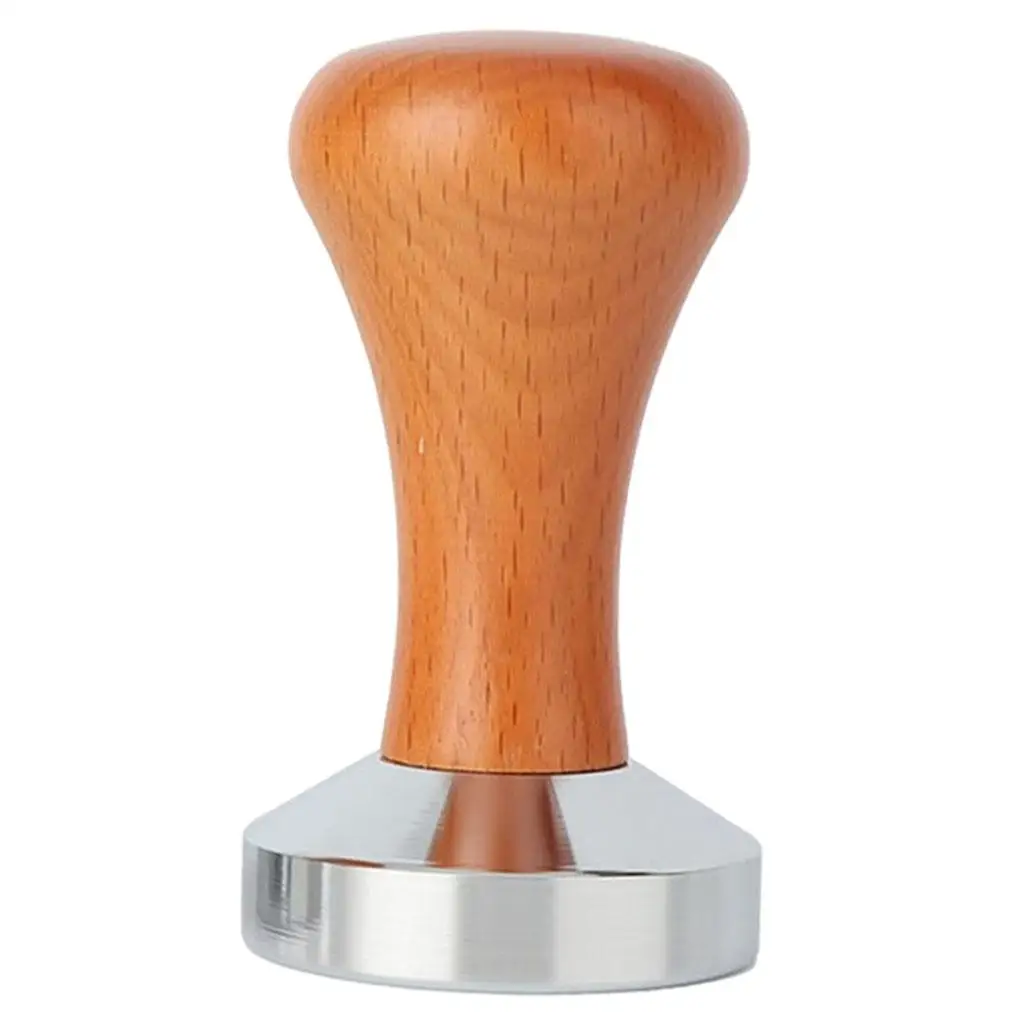 Practical Wooden Handle Coffee Tamper Espresso Stainless Steel