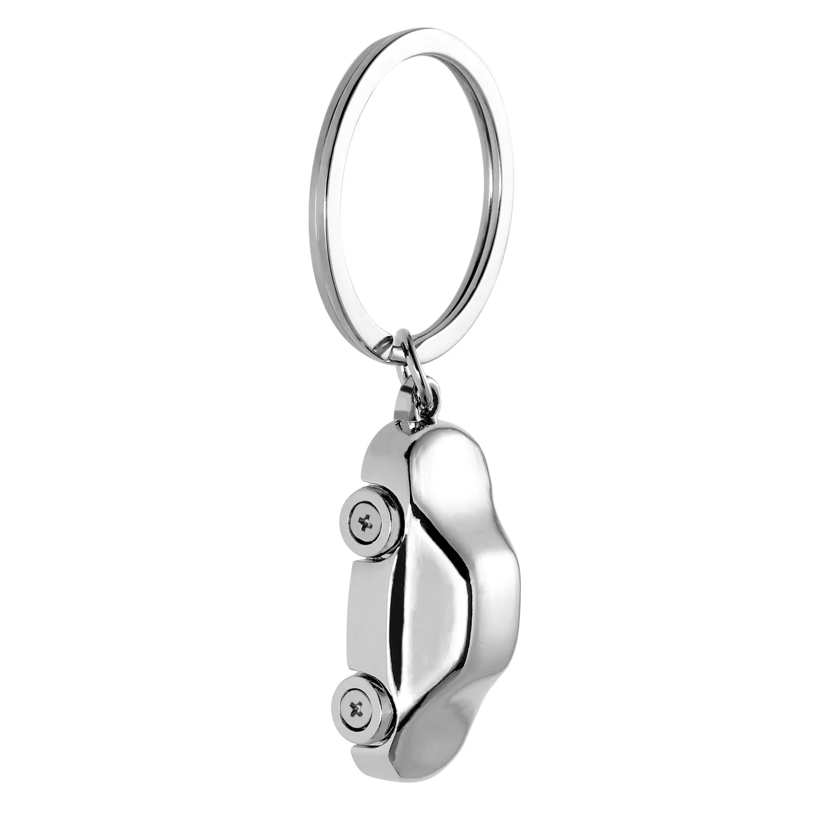 Creative Metal Car Keychain Silver Car Shaped Key Ring Pendant Key Decoration Gift for Friends Keychain for Keys